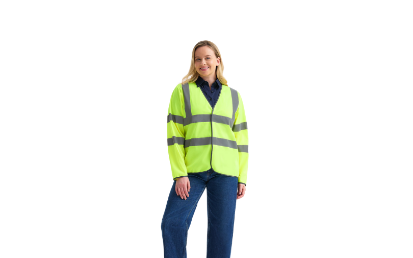 Hi-Vis Long Sleeve Safety Waistcoat